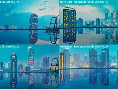 HDRI Night Collection - Reimagined Ho Chi Minh City -  Part 1 3D model