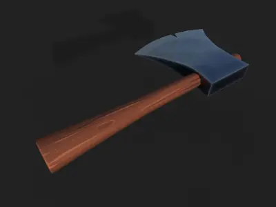 Stylised Ax Low-poly 3D model