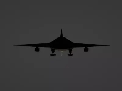 hyper space jet low poly Low-poly 3D model