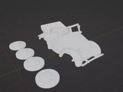 kurogane type 95 4x4  ww2 3D print model