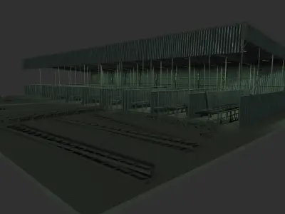 Mini Warehouse And Factory Building Free 3D model