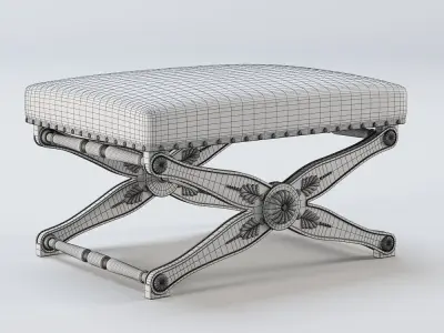 Classic Antique stool 3D model