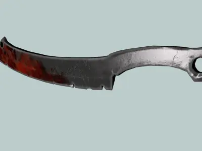 Sword cleaver Game ready 3d model PBR Low-poly 3D model