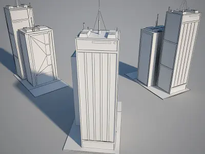Industrial Building 01 Low-poly 3D model