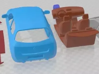 Renault Clio RS 2010 Printable Car 3D print model