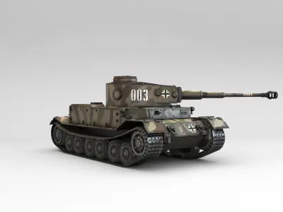 Low Poly VK4501 Tiger P Low-poly 3D model