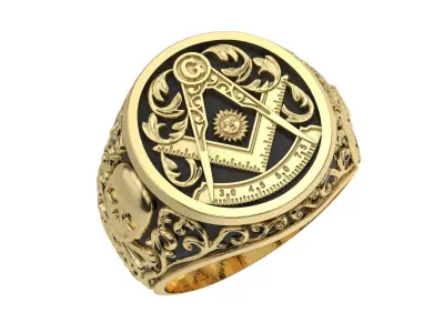 N233 Masonic ring 3D print model