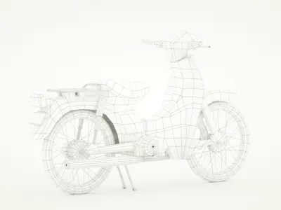 Yamaha Town Mate 50 22F Low-poly 3D model