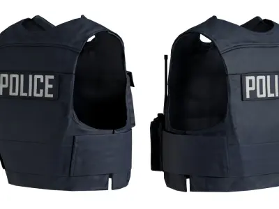 POLICE VEST Low-poly 3D model