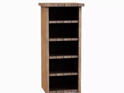 Medieval Tall Shelf 05 Low-poly 3D model