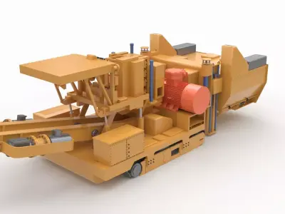 Integrated Bolting Transporting and Crushing Machine 3D model