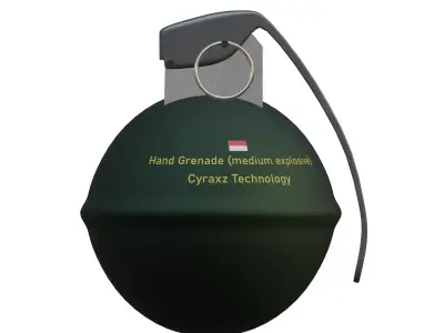 Hand Grenade medium explosive Cyraxz technology 3D model