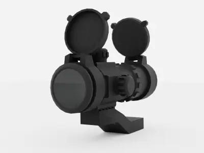 2x Red Dot Optic Sight Free low-poly 3D model