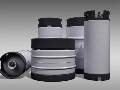 Keg Barrels 3D Model Pack