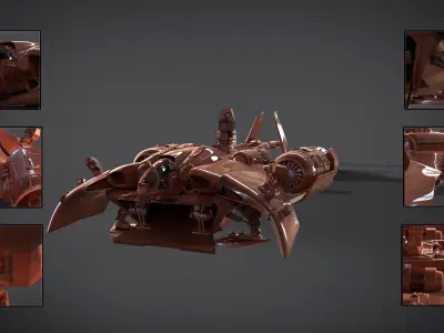 Dropship warhammer battlecruiser 3D model