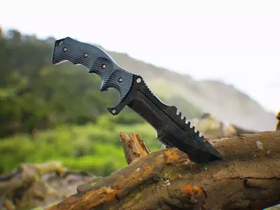 Low Poly PBR Tactical Knife -  Huntsman knife - FPS Weapon Low-poly 3D model