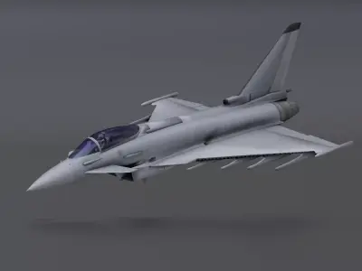 Eurofighter 2000 Low-poly 3D model