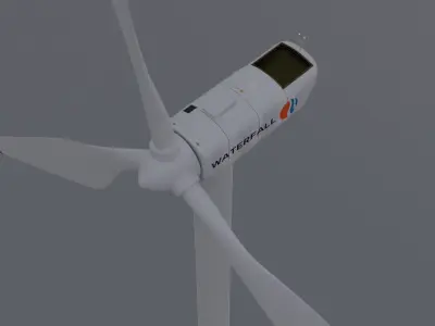 Wind Turbine Low-poly 3D model 9