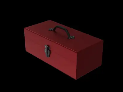 Low Poly openable Toolbox Low-poly 3D model