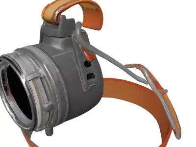 Industrial Vintage Headlamp 3D Model Low-poly 3D model