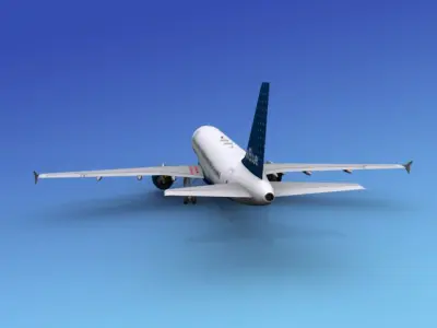 Airbus A320 Jet Blue 2 3D model