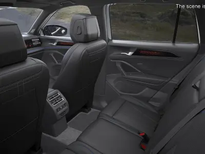 Car Seat with Headrest and Seat Belt 3D model