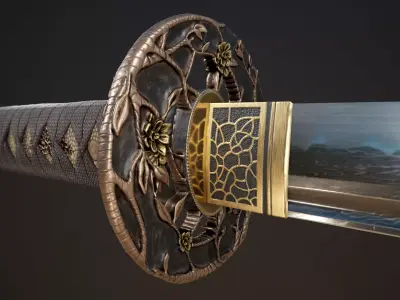 Katana - Real-Time Asset Low-poly 3D model