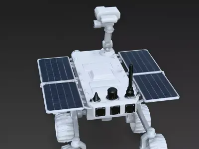 Sci-Fi Planetary Exploration Rover Vehicle 3d model Low-poly 3D model