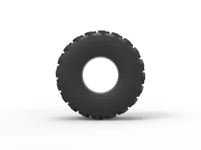 Military truck tire 8 Scale 1 to 25 3D print model