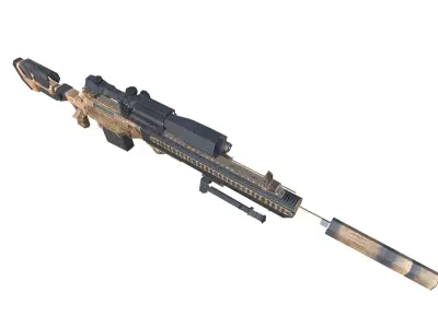 30-ASW338-gun model 3d game ready model Low-poly 3D model Low-poly 3D model
