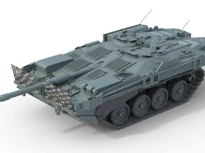 Stridsvagn 103 Main Battle Tank Low-poly 3D model