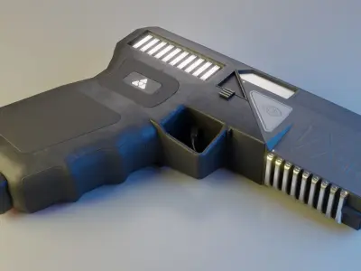 Gun ZX-56 3D model 4K textures Low-poly 3D model