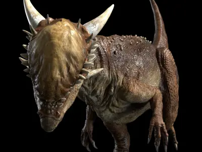  PachyecphaloSaurus 3D (Rigged) 