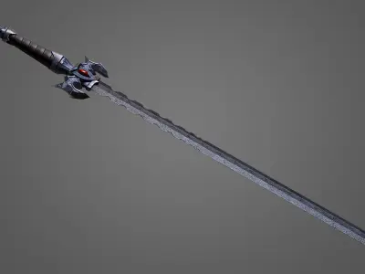 Kaos Larp Sword  Low-poly 3D model