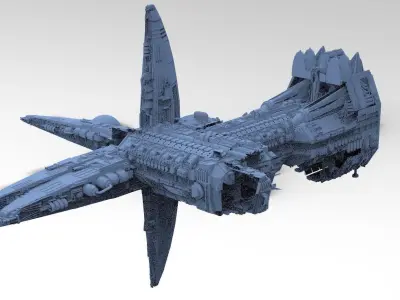 Wraith Interceptor architecture 12  3D model