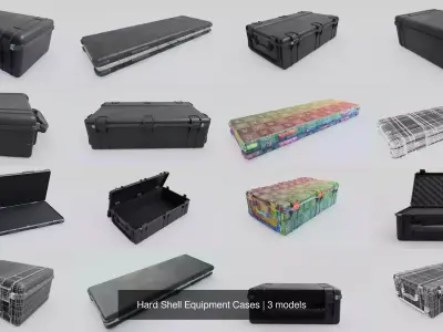 Hard Shell Equipment Cases 3D Model Pack
