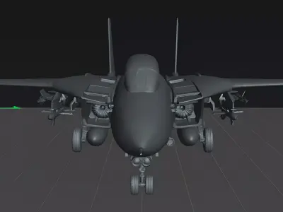 F-14 Tomcat Fighter Jet Modern Military Aircraft STL Model 3D print model
