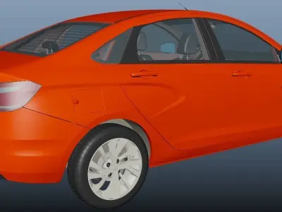 Russian car Lada Vesta Free 3D model