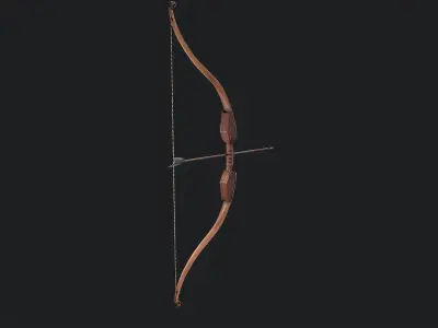 Medieval Bow Low-poly 3D model