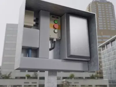 Sludge Pump Control Panel - Schlammpumpen Bedienfeld 3 High-Poly 3D model