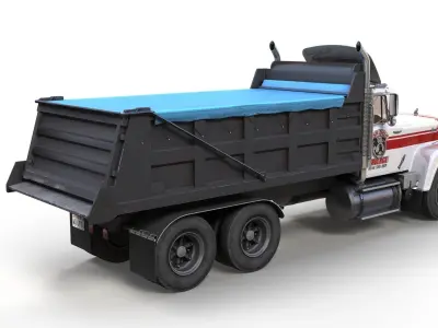 Superliner dump truck Low-poly 3D model