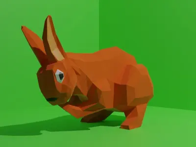 Rabbit Low-poly 3D model Low-poly 3D model