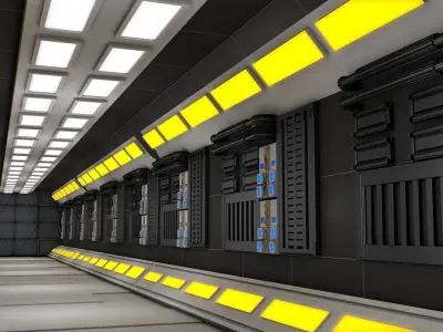 Sci Fi Corridor 3D model 168