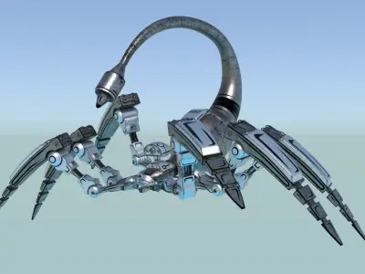 Mecha Spider Scorpion Low-poly 3D model
