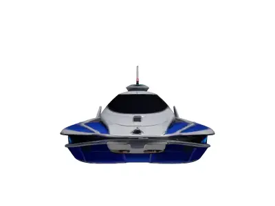 Futuristic SciFi Speedboat Vessel 3D model
