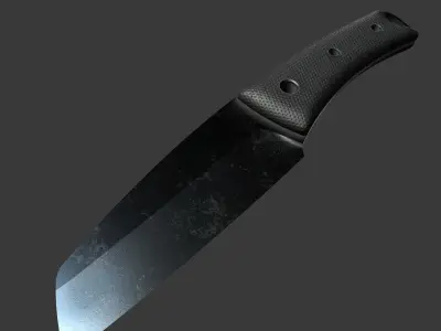 Game and VR-AR Ready Knife Low-poly 3D model