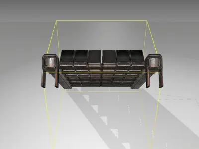 Futuristic Stairs - 14 - Rusty Textures Low-poly 3D model