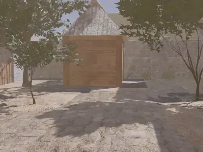 Medieval Village Layout 3D model