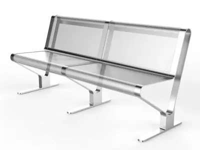 Waiting Room Seat V2 2 Big Seats 3D model