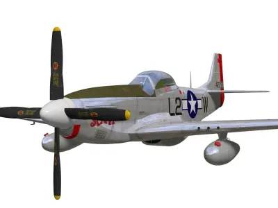 North American P-51D Mustang 3D model